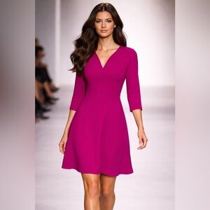 Carolina Herrera Wool Blend MIDI Dress